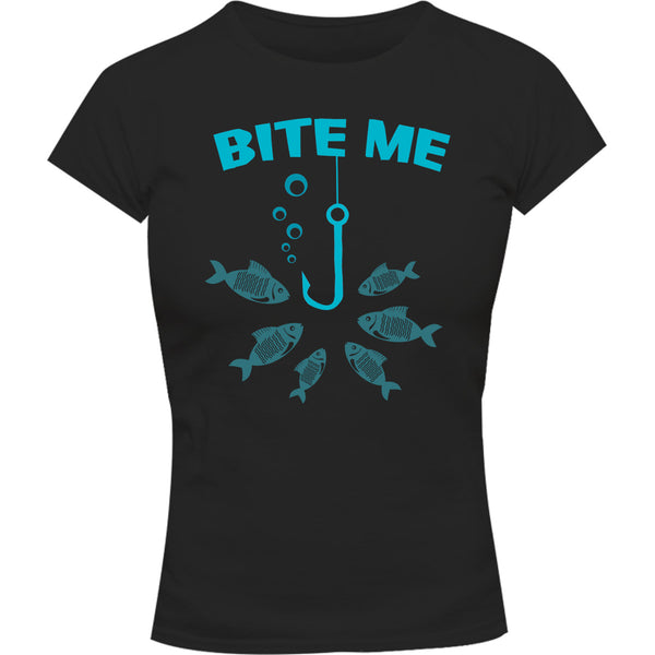 Bite Me - Ladies Slim Fit Tee - Graphic Tees Australia