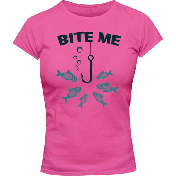 Bite Me - Ladies Slim Fit Tee - Graphic Tees Australia