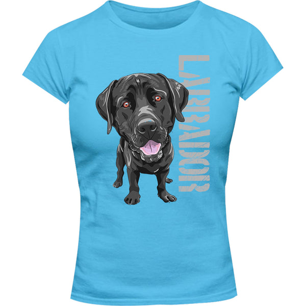 Black Labrador - Ladies Slim Fit Tee - Graphic Tees Australia