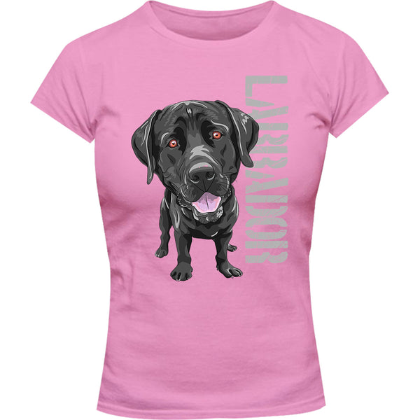 Black Labrador - Ladies Slim Fit Tee - Graphic Tees Australia