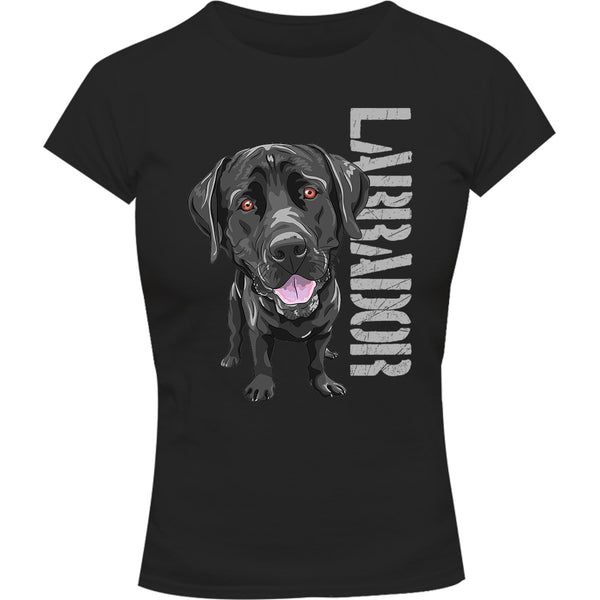 Black Labrador - Ladies Slim Fit Tee - Graphic Tees Australia
