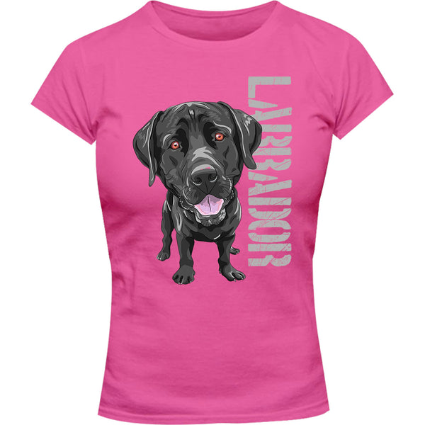 Black Labrador - Ladies Slim Fit Tee - Graphic Tees Australia