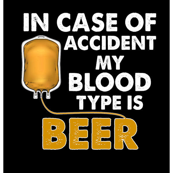 Blood Type Is Beer - Ladies Relaxed Fit Tee
