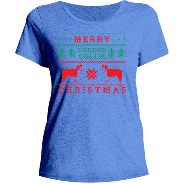 Border Collie Christmas - Ladies Relaxed Fit Tee