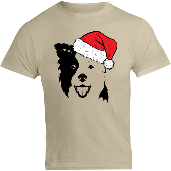 Border Collie Santa Hat - Unisex Tee