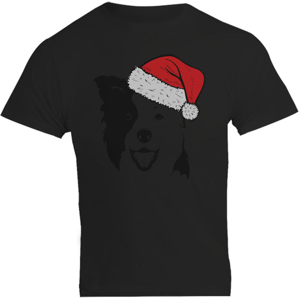 Border Collie Santa Hat - Unisex Tee