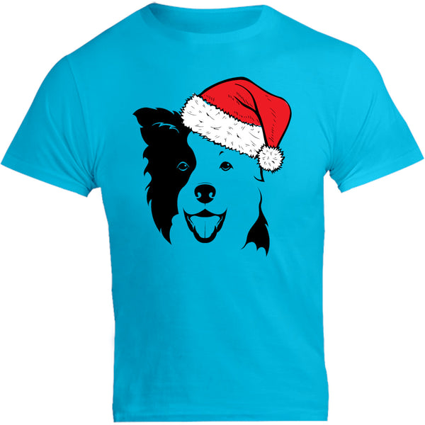 Border Collie Santa Hat - Unisex Tee
