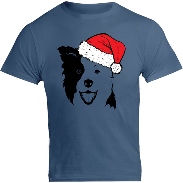 Border Collie Santa Hat - Unisex Tee
