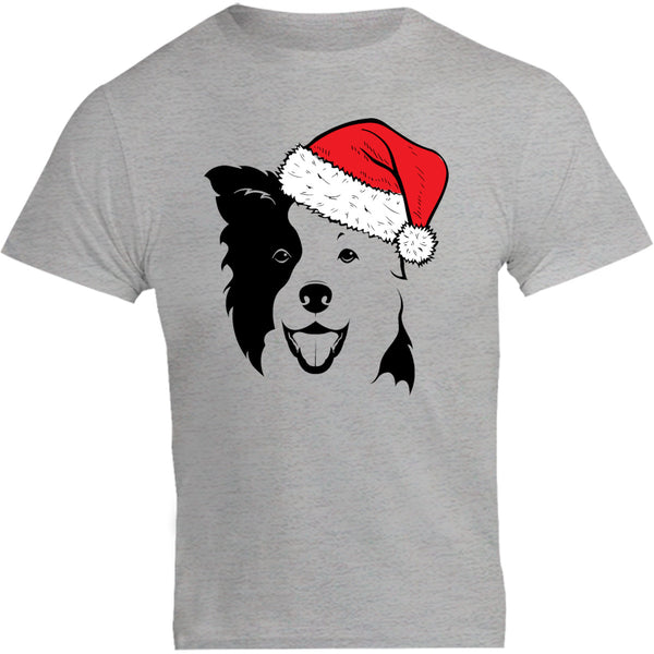 Border Collie Santa Hat - Unisex Tee