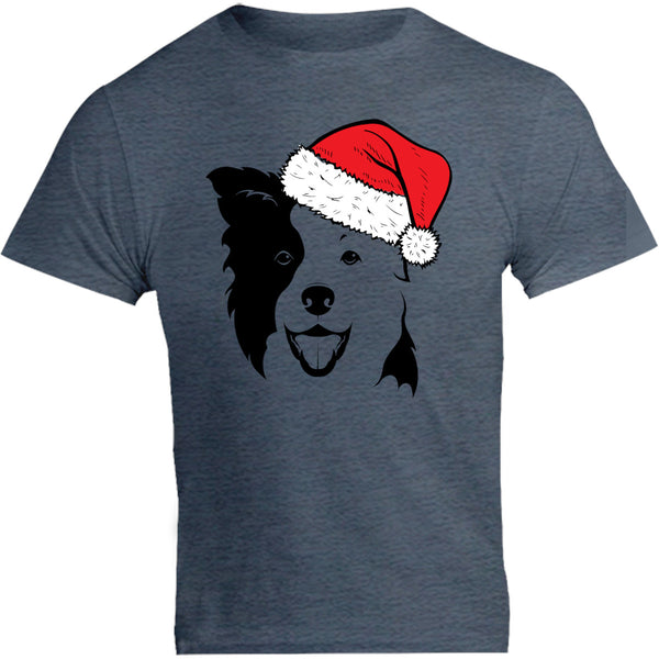 Border Collie Santa Hat - Unisex Tee