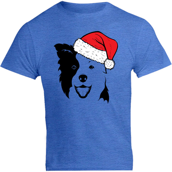 Border Collie Santa Hat - Unisex Tee