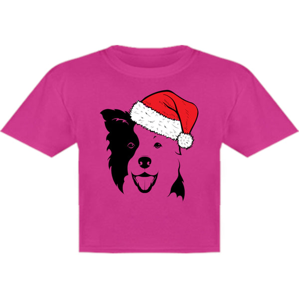 Border Collie Santa Hat - Youth & Infant Tee