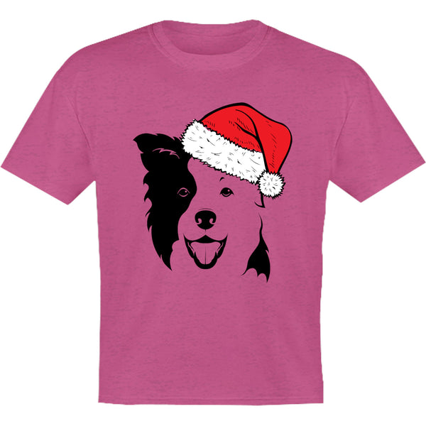 Border Collie Santa Hat - Youth & Infant Tee