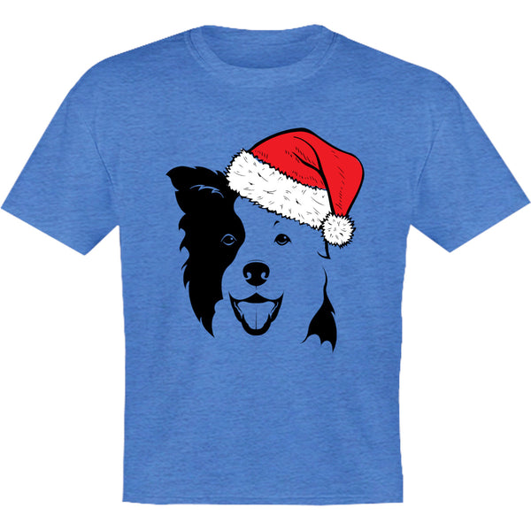 Border Collie Santa Hat - Youth & Infant Tee