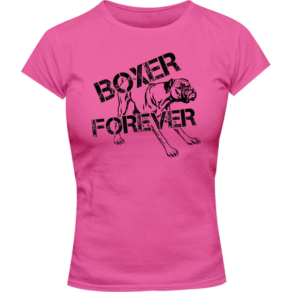 Boxer Forever - Ladies Slim Fit Tee - Graphic Tees Australia