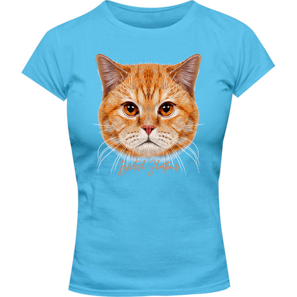 British Shorthair - Ladies Slim Fit Tee - Graphic Tees Australia