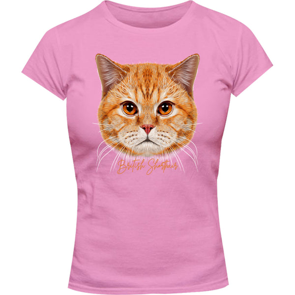 British Shorthair - Ladies Slim Fit Tee - Graphic Tees Australia