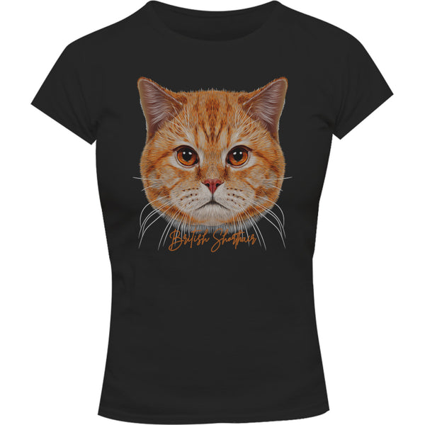 British Shorthair - Ladies Slim Fit Tee - Graphic Tees Australia