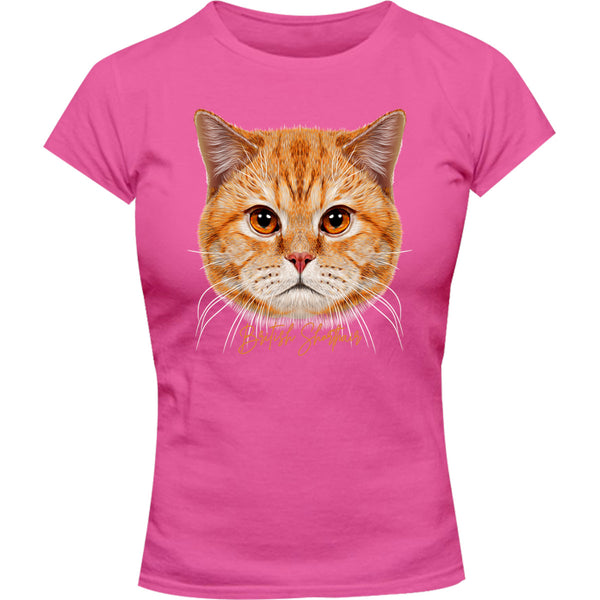 British Shorthair - Ladies Slim Fit Tee - Graphic Tees Australia