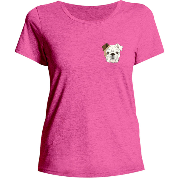 Bulldog Face - Ladies Relaxed Fit Tee
