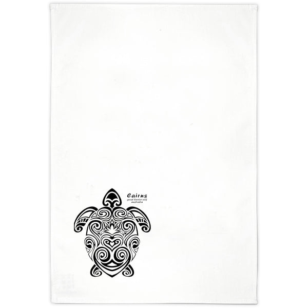 Cairns Turtle Tribal - Tea Towel - Graphic Tees Australia