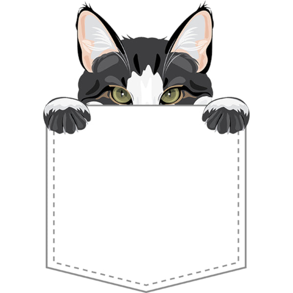 Cat In Pocket - Ladies Relaxed Fit Tee - Graphic Tees Australia