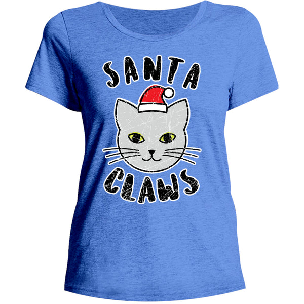 Cat Santa Claws - Ladies Relaxed Fit Tee