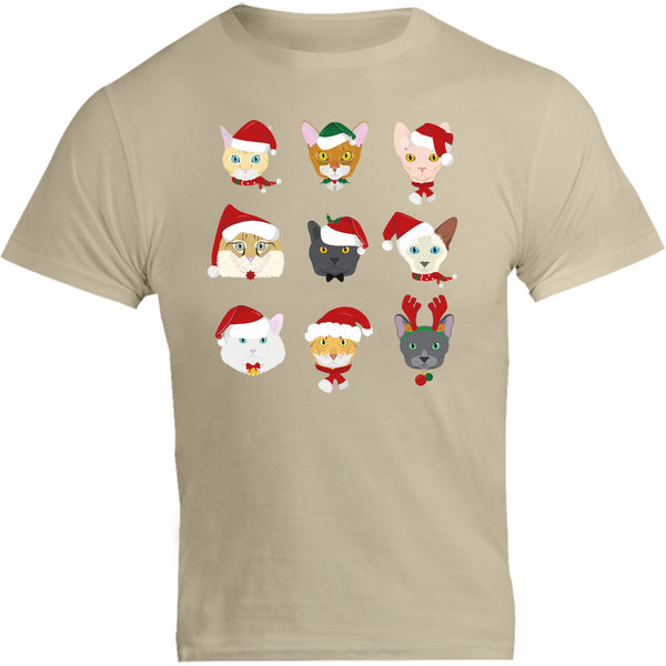 Cats In Christmas Hats - Unisex Tee