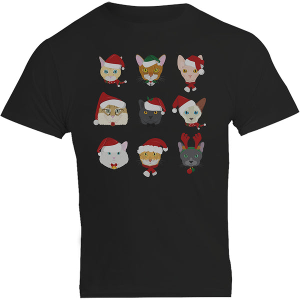 Cats In Christmas Hats - Unisex Tee