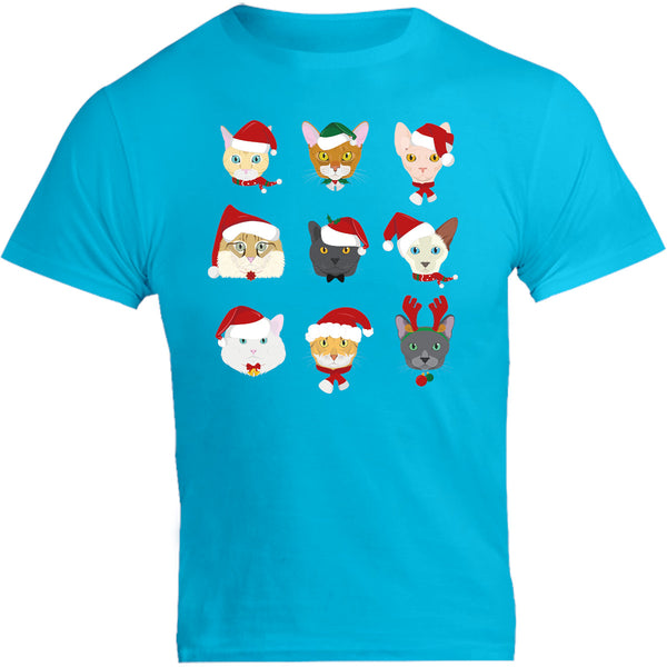 Cats In Christmas Hats - Unisex Tee