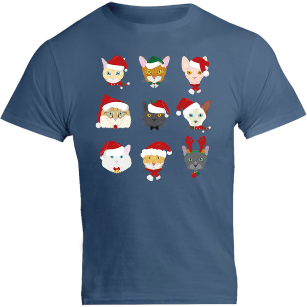 Cats In Christmas Hats - Unisex Tee