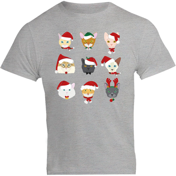 Cats In Christmas Hats - Unisex Tee
