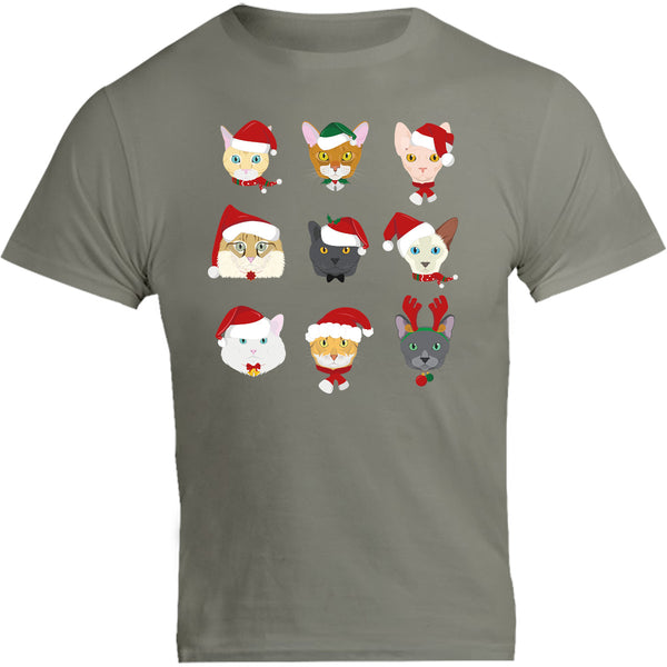 Cats In Christmas Hats - Unisex Tee