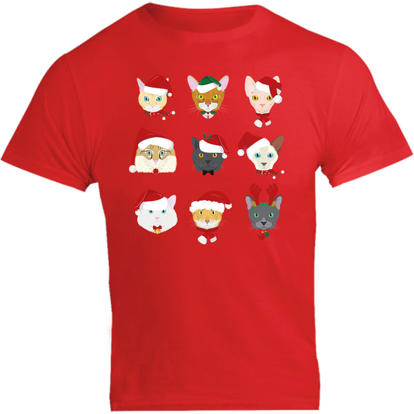 Cats In Christmas Hats - Unisex Tee