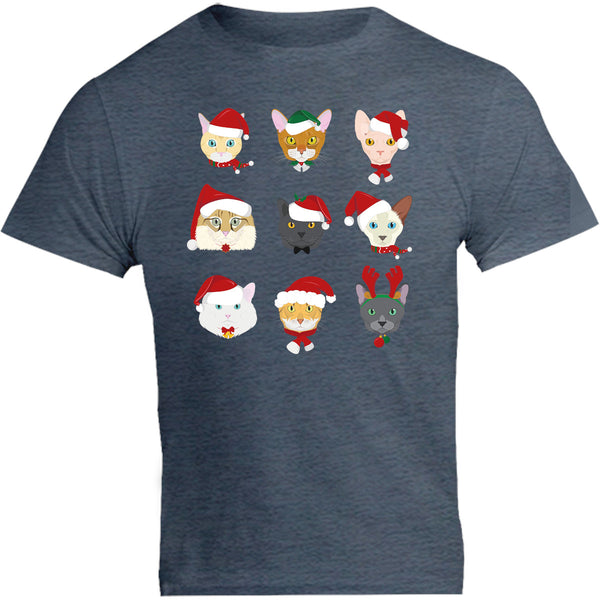 Cats In Christmas Hats - Unisex Tee