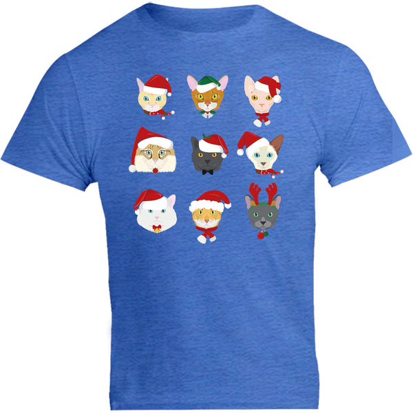 Cats In Christmas Hats - Unisex Tee