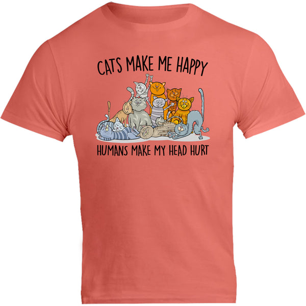 Cats Make Me Happy - Unisex Tee