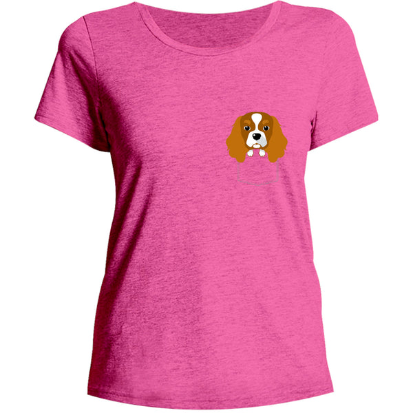 Cavalier in Pocket - Ladies Relaxed Fit Tee - Graphic Tees Australia