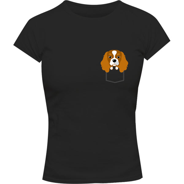 Cavalier in Pocket - Ladies Slim Fit Tee - Graphic Tees Australia