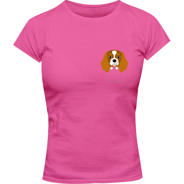 Cavalier in Pocket - Ladies Slim Fit Tee - Graphic Tees Australia