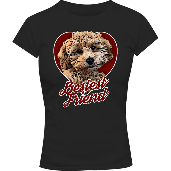 Cavoodle Bestest Friend - Ladies Slim Fit Tee - Graphic Tees Australia