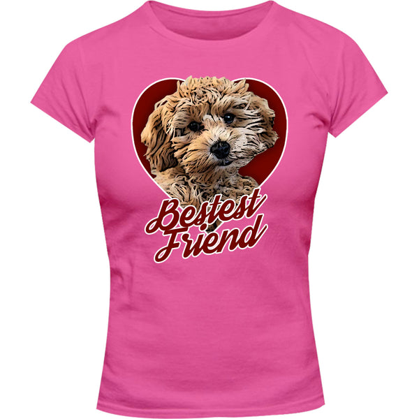 Cavoodle Bestest Friend - Ladies Slim Fit Tee - Graphic Tees Australia