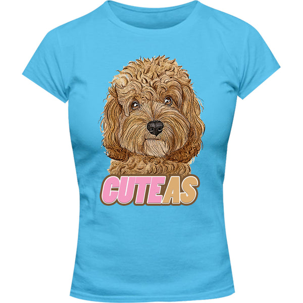 Cavoodle Cute As - Ladies Slim Fit Tee - Graphic Tees Australia