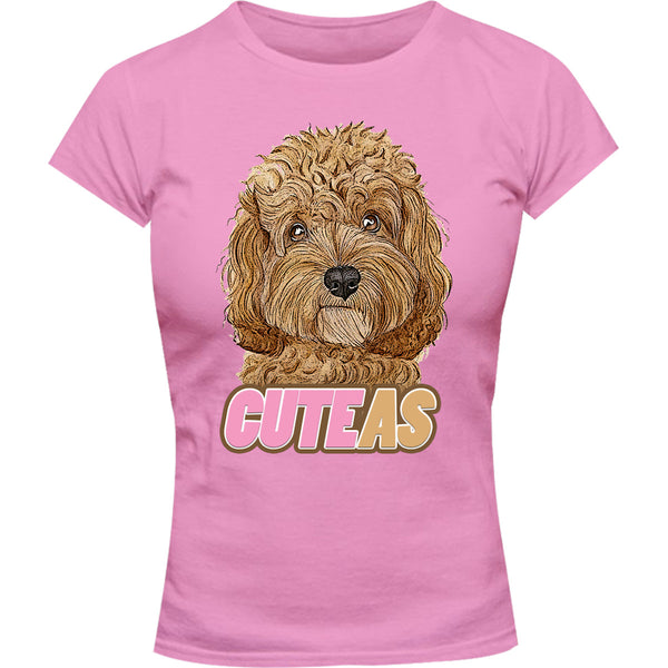 Cavoodle Cute As - Ladies Slim Fit Tee - Graphic Tees Australia