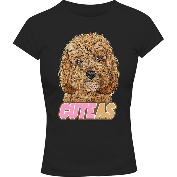 Cavoodle Cute As - Ladies Slim Fit Tee - Graphic Tees Australia