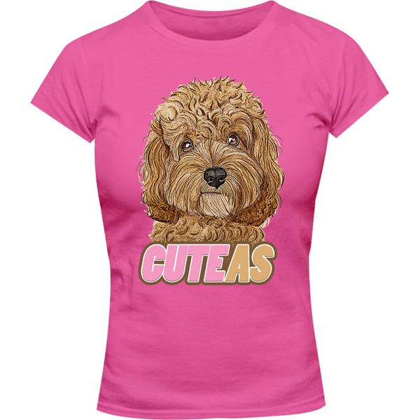 Cavoodle Cute As - Ladies Slim Fit Tee - Graphic Tees Australia