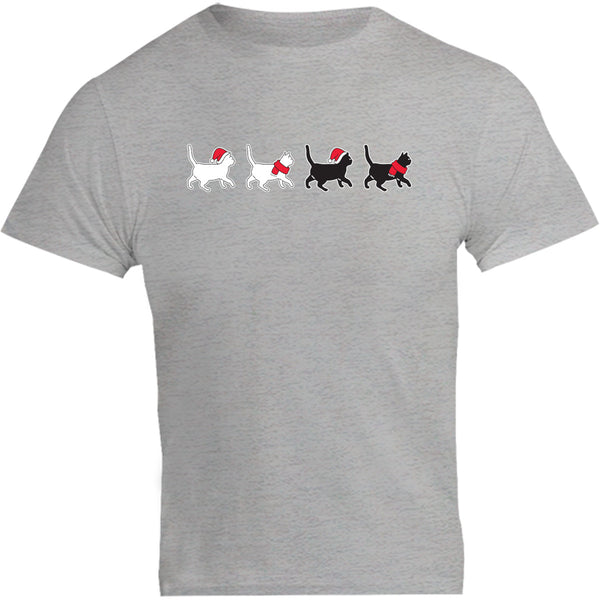Christmas Cats Walking - Unisex Tee - Plus Size