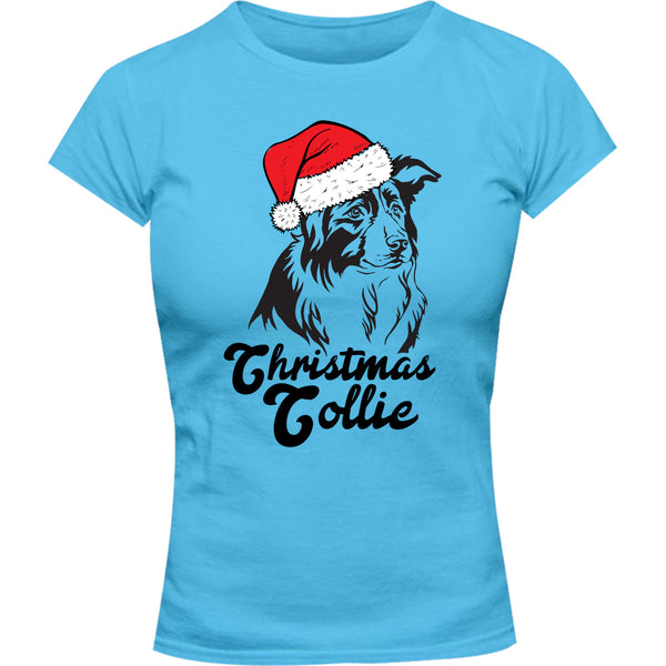 Christmas Collie - Ladies Slim Fit Tee