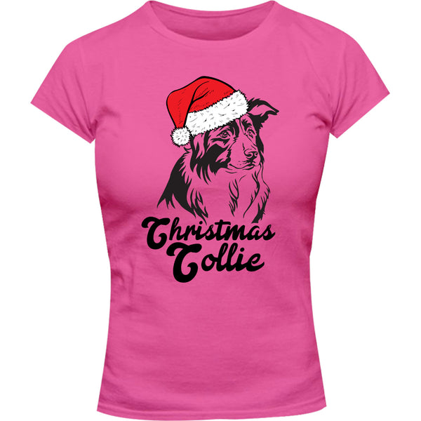 Christmas Collie - Ladies Slim Fit Tee