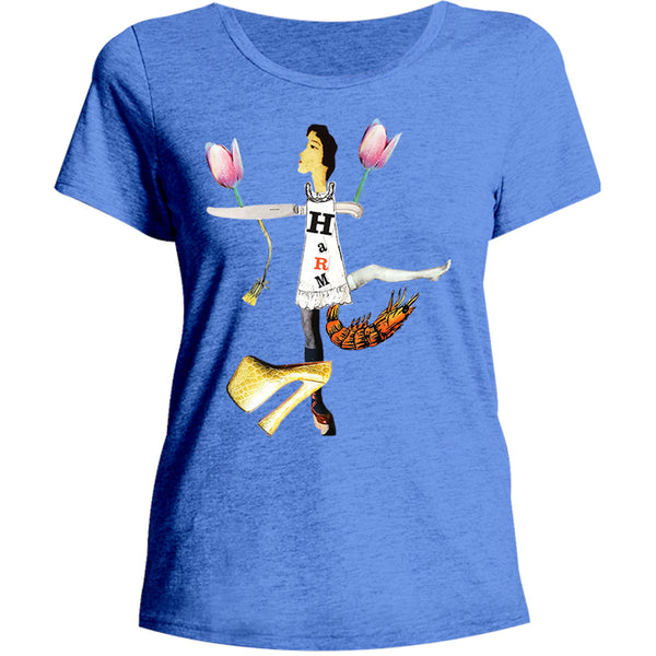 Collage 6 - Ladies Relaxed Fit Tee - Graphic Tees Australia